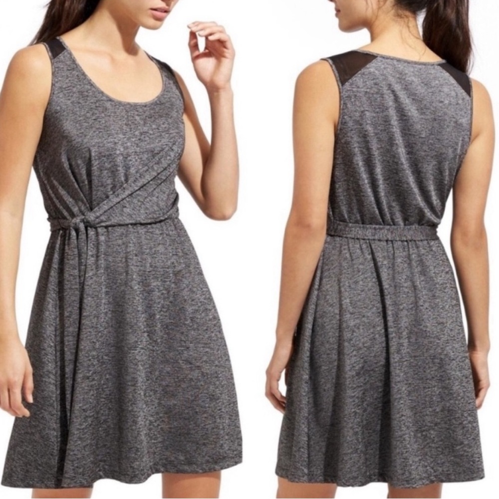 NWT Athleta Sweet Saturday Gray Heather Tie Waist Tank Dress Size‎ M